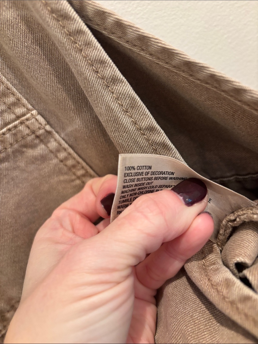 Wild Fable Overalls Baggy Brown Cargo Denim Size Large - Picture 6 of 6